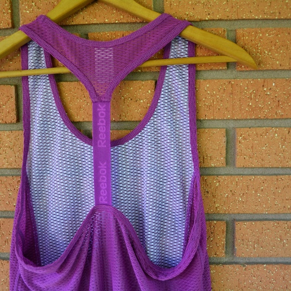 3/$20 Reebok- Purple Mesh Racerback Tank - Picture 5 of 5